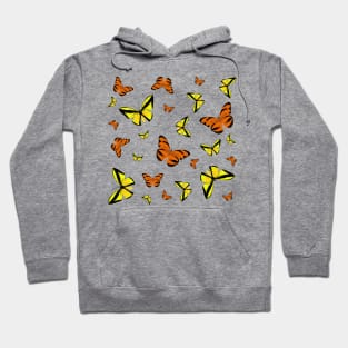 Orange and yellow butterflies Hoodie